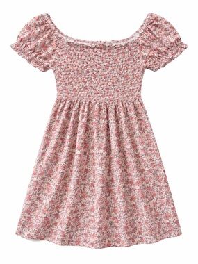 Just Found 3XL Floral Mini Dress Smocked Boho Cottagecore Puff Sleeve Rayon